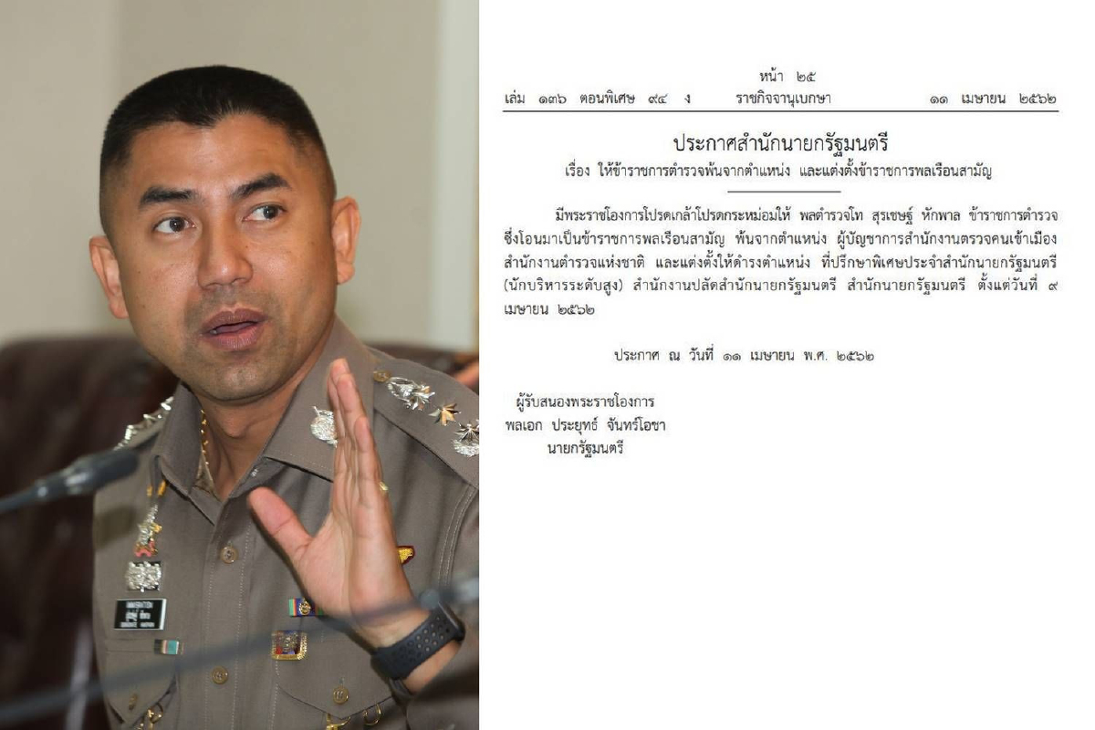 โปรดเกล้าฯให้ "บิ๊กโจ๊ก" พ้นตำแหน่ง ผบ.สตม. โปรดเกล้าฯให้ "บิ๊กโจ๊ก" พ้นตำแหน่ง ผบ.สตม.