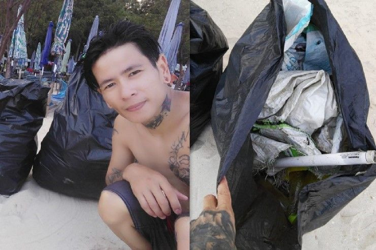ทำดีต่อไป! ชาวเน็ตให้กำลังใจอาสาสมัครหนุ่มเก็บขยะหาดชะอำ ทำดีต่อไป! ชาวเน็ตให้กำลังใจอาสาสมัครหนุ่มเก็บขยะหาดชะอำ