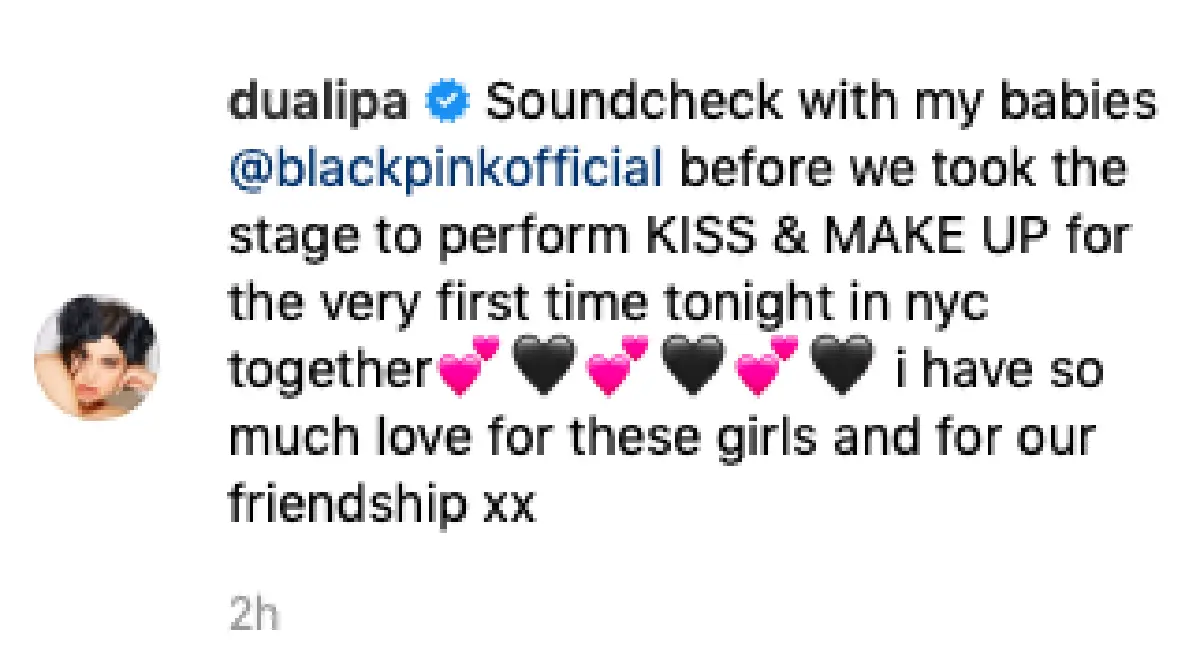 BLINK นิวเจอร์ชีย์ฟินสุดพลัง! "Dua Lipa” โผล่เซอร์ไพรส์ในคอนเสิร์ต “BLACKPINK”