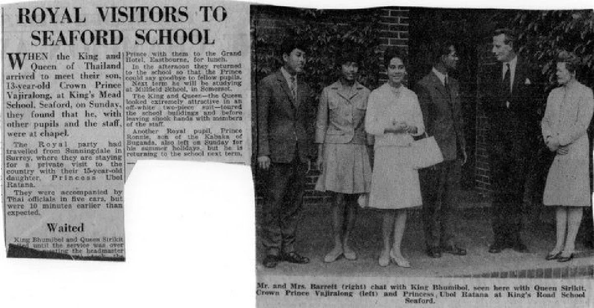 หาชมยาก อังกฤษเชิญพระบรมฉายาลักษณ์ในหลวงรัชกาลที่10ที่โรงเรียนคิงสมีด