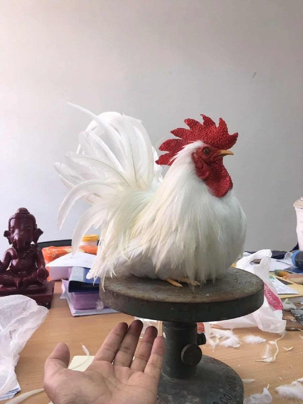 รู้จัก "สาธิต ไชยหงษ์" เจ้าพนักงานผู้ปั้น "ไก่ขาว" ในห้องพระบรรทม