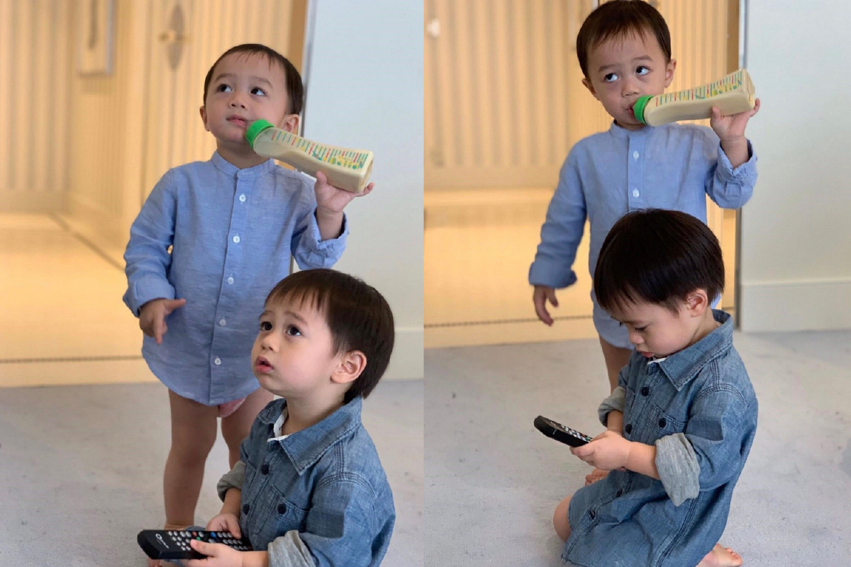 น้องสายฟ้า-พายุ ใจจดใจจ่อรอดู แม่ชมพู่ เดินพรมแดงผ่านจอทีวีในห้องพักที่คานส์ น้องสายฟ้า-พายุ ใจจดใจจ่อรอดู แม่ชมพู่ เดินพรมแดงผ่านจอทีวีในห้องพักที่คานส์