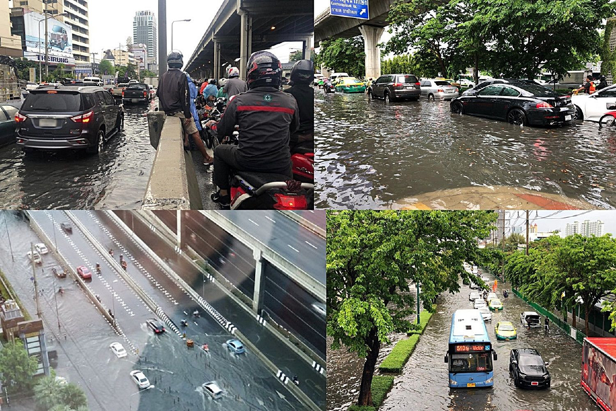 ศุกร์ทุกข์ระทม!ประมวลภาพฝนถล่มกรุงรถติดวิกฤตหลายเส้นทาง ศุกร์ทุกข์ระทม!ประมวลภาพฝนถล่มกรุงรถติดวิกฤตหลายเส้นทาง