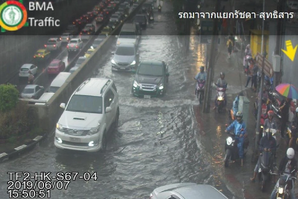 ศุกร์ทุกข์ระทม!ประมวลภาพฝนถล่มกรุงรถติดวิกฤตหลายเส้นทาง