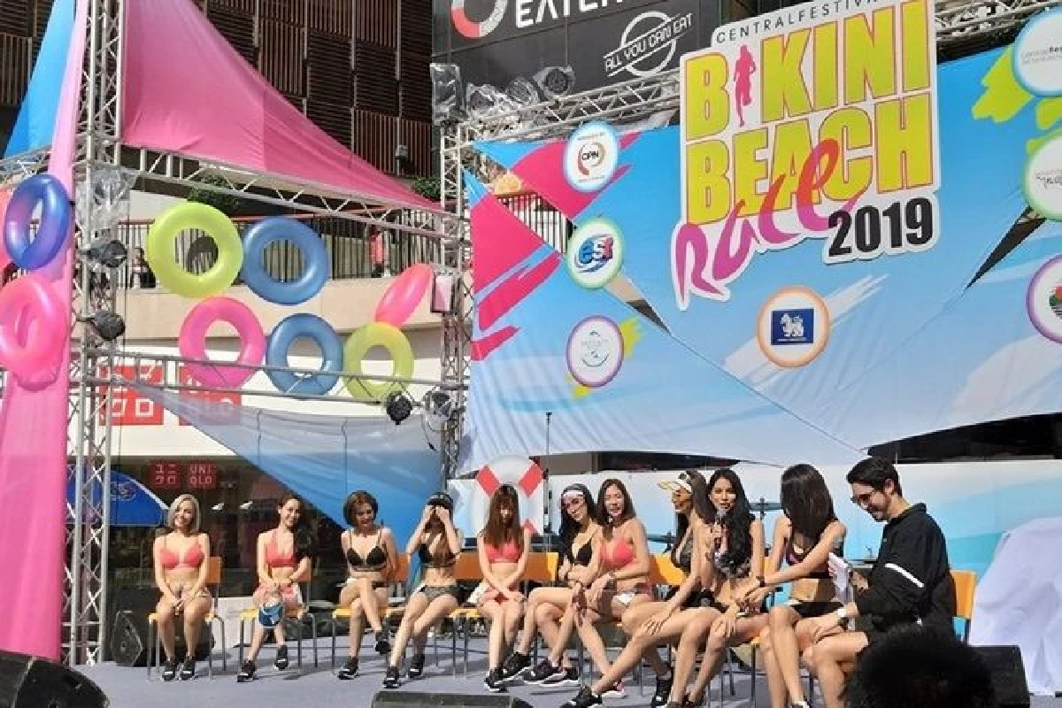 เมืองพัทยาจัดวิ่งBikiniบนชายหาดบันทึกสถิติโลก