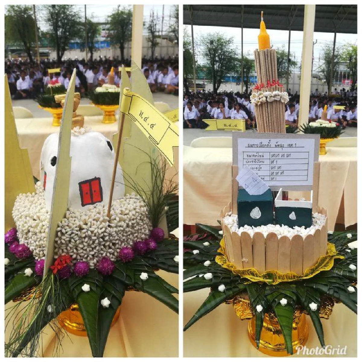 นักเรียนจัดเต็ม! แต่งพานไหว้ครูสะท้อนการเมืองไทยยุค 2019