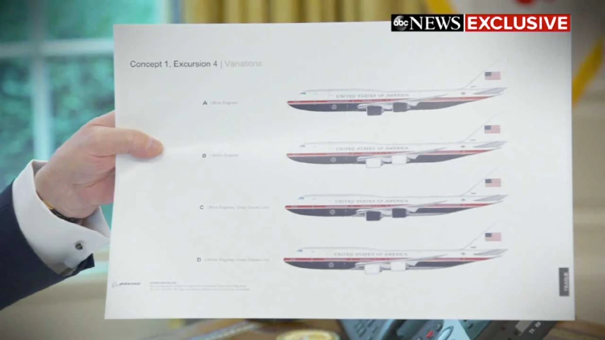 ทรัมป์เผยต้นแบบ "แอร์ฟอร์ซวัน" โฉมใหม่