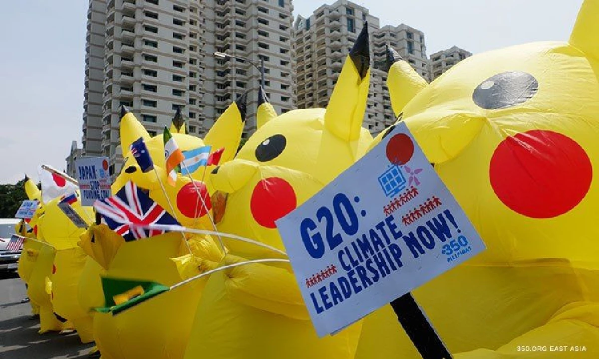 ปิกาจูประท้วงหน้าสถานทูตญี่ปุ่นในฟิลิปปินส์