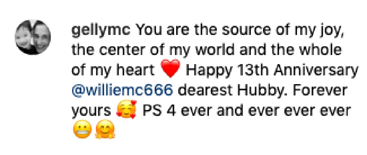 ครบรอบแต่งงาน 13 ปี “วิลลี่-เยลหลี” โพสต์หวานถึงกันและกันในวันสำคัญ