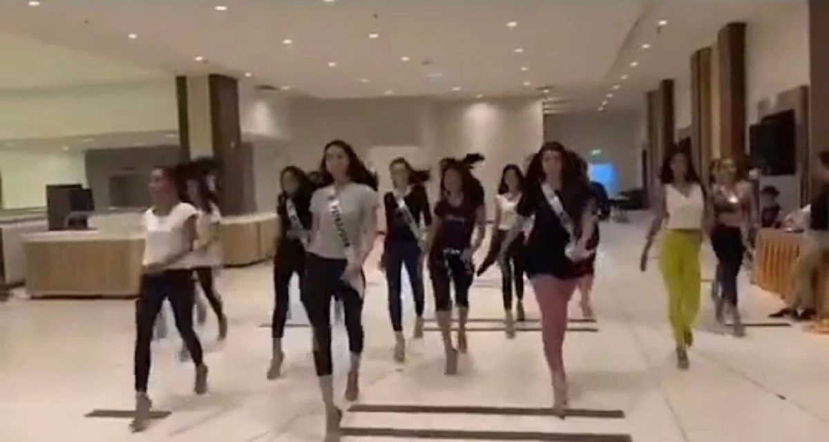 จากคลิปซ้อมเดินสับๆ ของเหล่านางงาม กลายเป็นไวรัลสุดฮอต