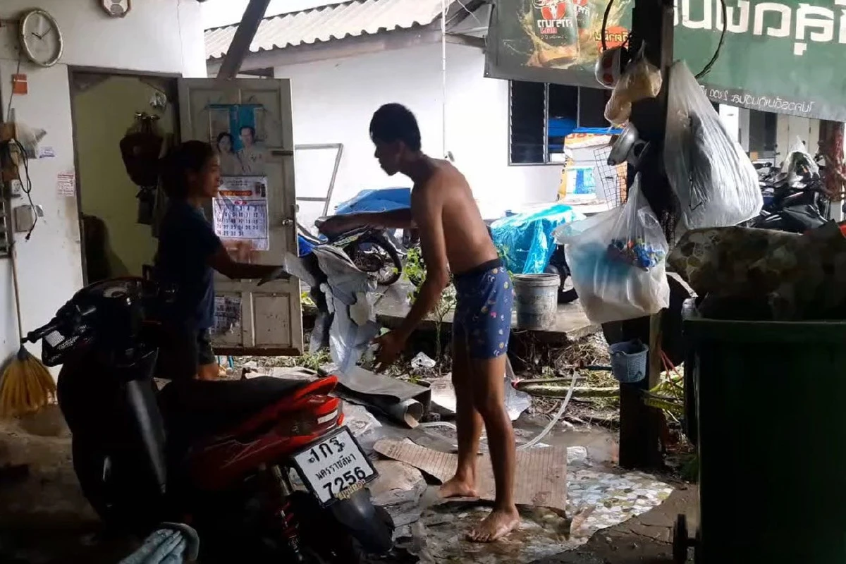 ชลประทานเสริมแนวกั้นป้องกันน้ำทะเลหนุนท่วมคลองด่านรอบ2