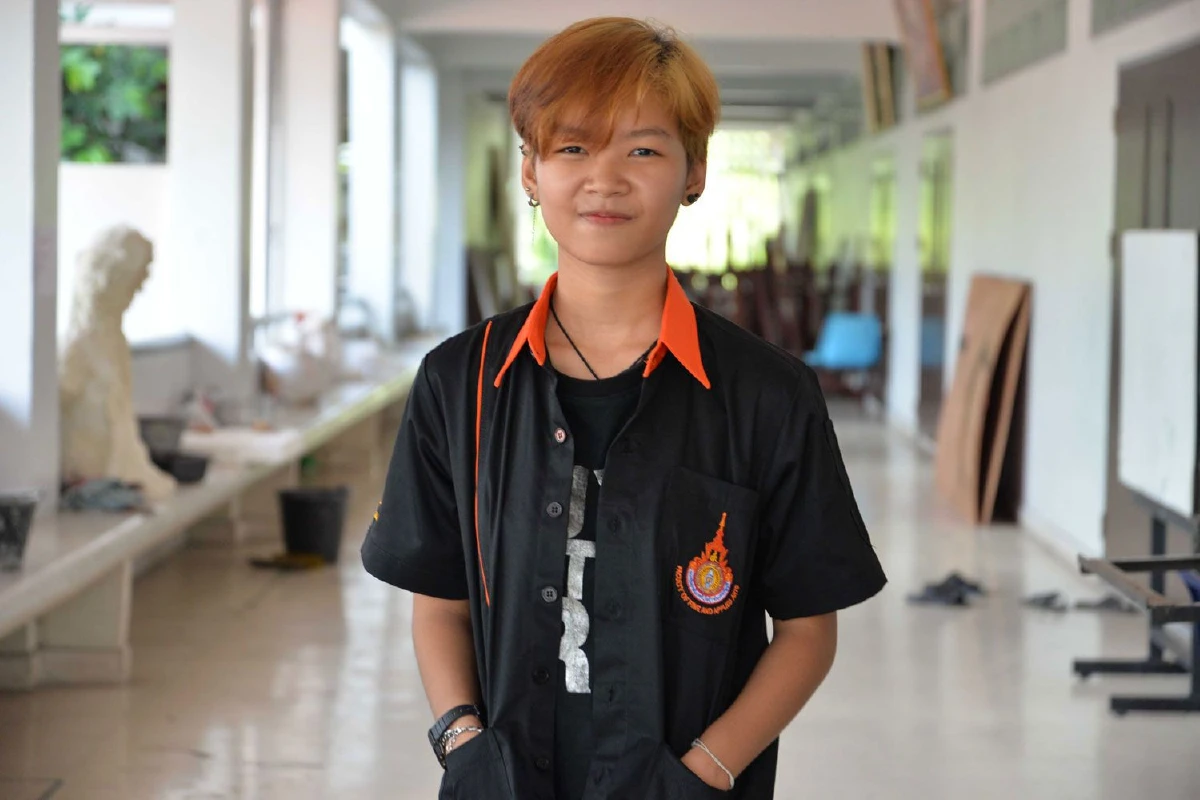 ศิลปะไทย มทร.ธัญบุรี เขียนผนังวิหาร วัดกำแพง