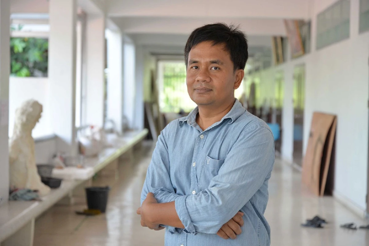 ศิลปะไทย มทร.ธัญบุรี เขียนผนังวิหาร วัดกำแพง