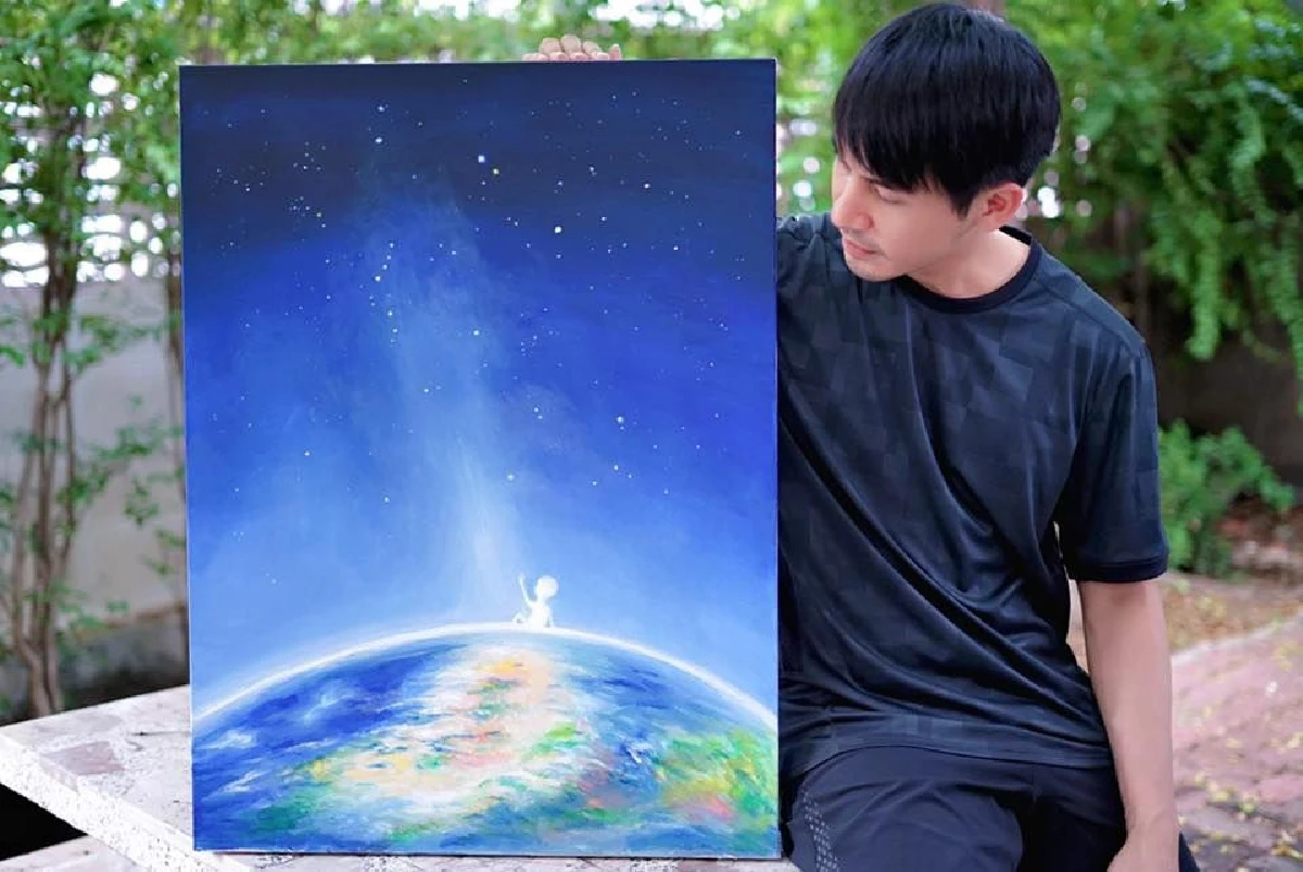 หล่อเก่งฝีมือดี! โป๊ป ธนวรรธน์ เผยภาพวาดชิ้นใหม่ใช้เวลาวาดเร็วที่สุด