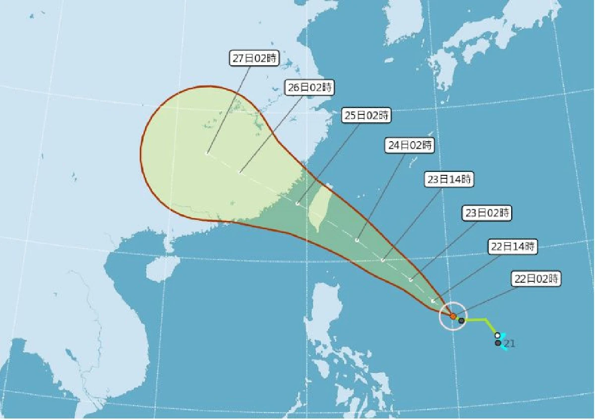 ไต้หวันจ่อเจอพายุปะทะเต็มๆครั้งแรกใน 2 ปี