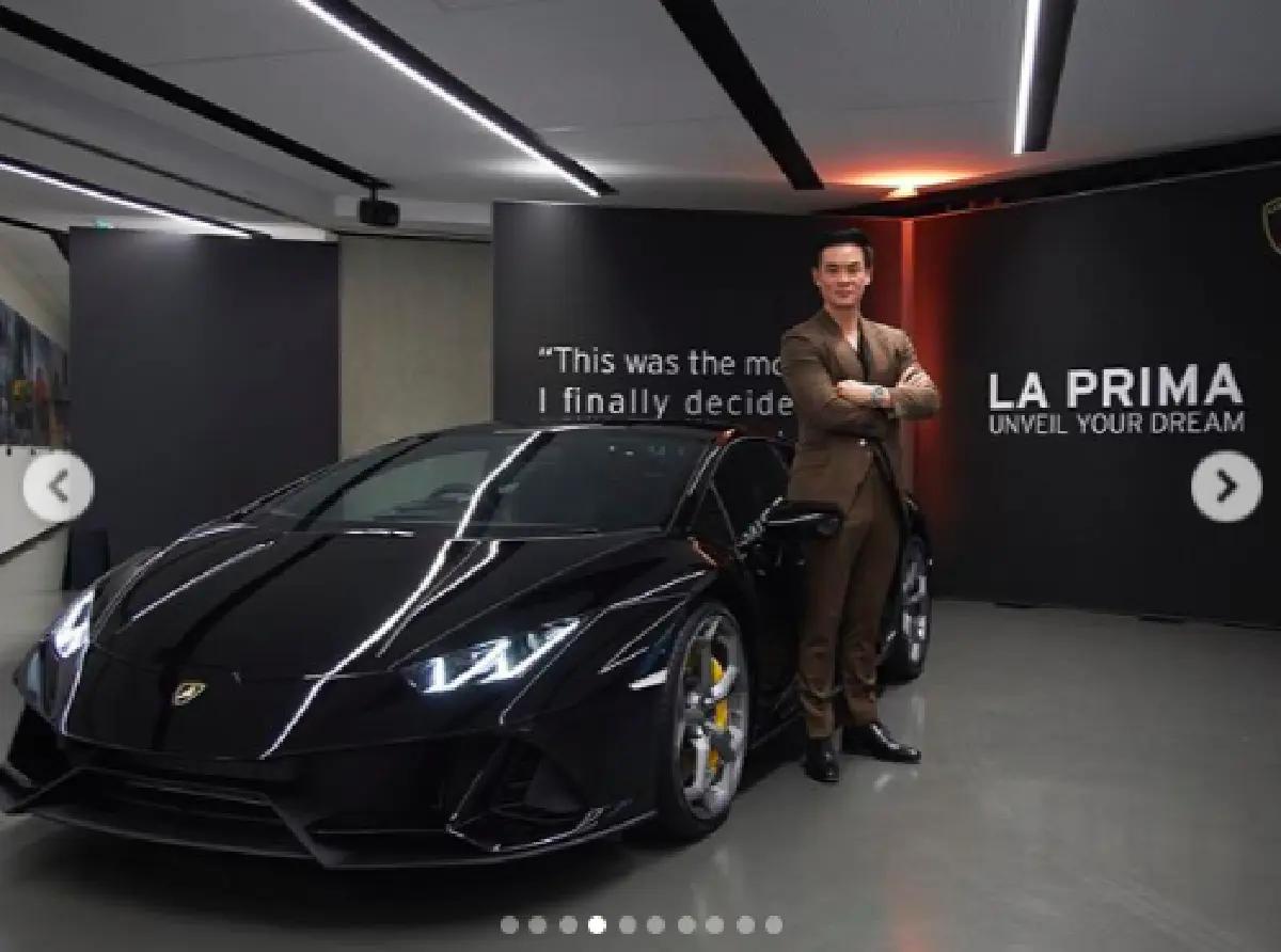 พ่อก็คือพ่อ! "น็อต วิศรุต" หล่อและรวยมาก ถอย Lamborghini รุ่นใหม่ คันแรกในไทย