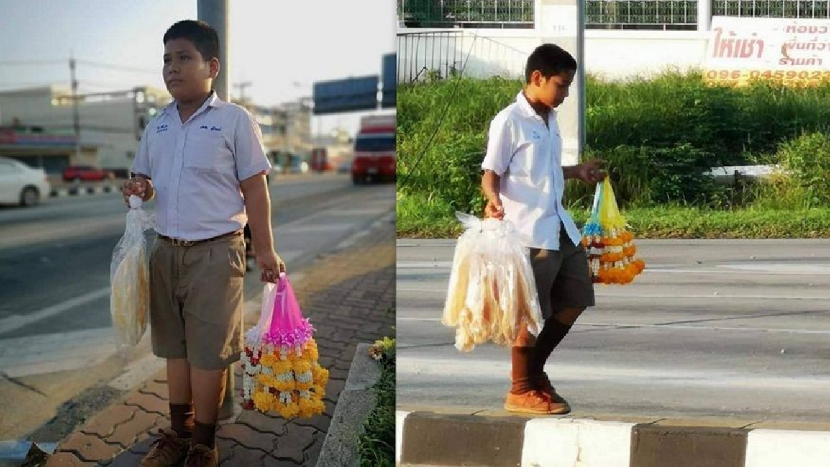 "เลือกเกิดไม่ได้ แต่เลือกที่จะสู้ได้" เปิดชีวิต 3 พี่น้อง ขายข้าวเกรียบ-พวงมาลัยเลี้ยงยายและน้อง "เลือกเกิดไม่ได้ แต่เลือกที่จะสู้ได้" เปิดชีวิต 3 พี่น้อง ขายข้าวเกรียบ-พวงมาลัยเลี้ยงยายและน้อง