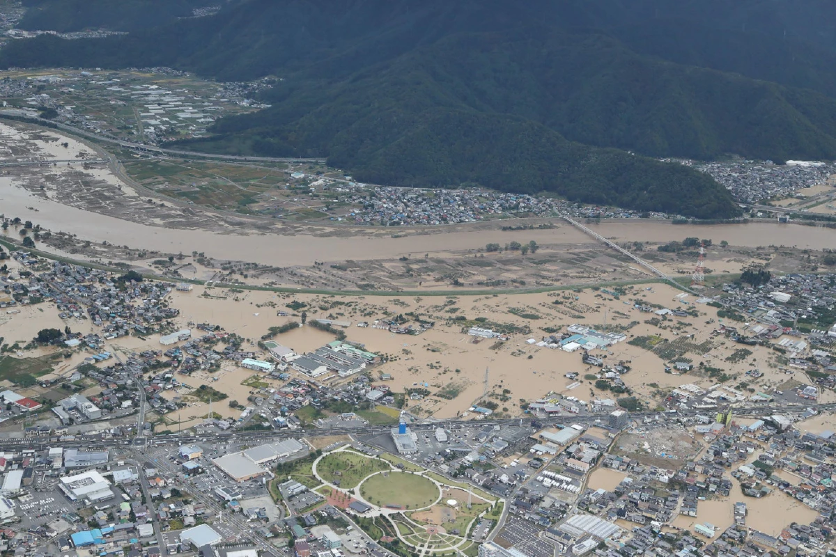 เผยภาพถ่ายทางอากาศความเสียหายหลังไต้ฝุ่นฮากิบิส