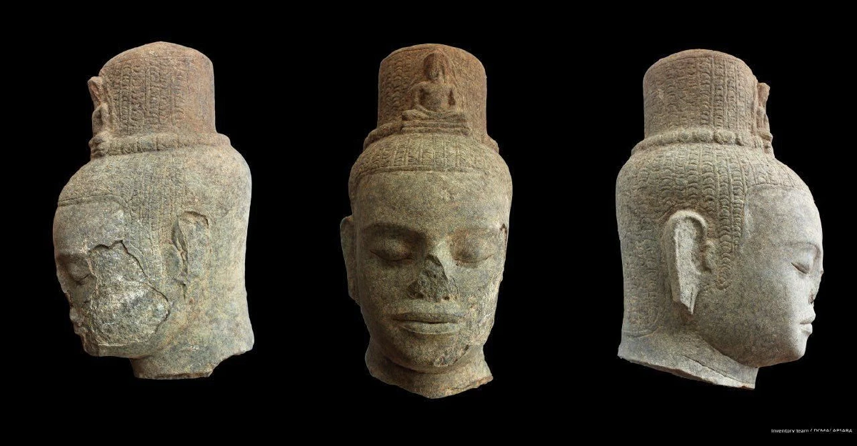 พบเศียรพระโพธิสัตว์เขมรโบราณขนาดมหึมา