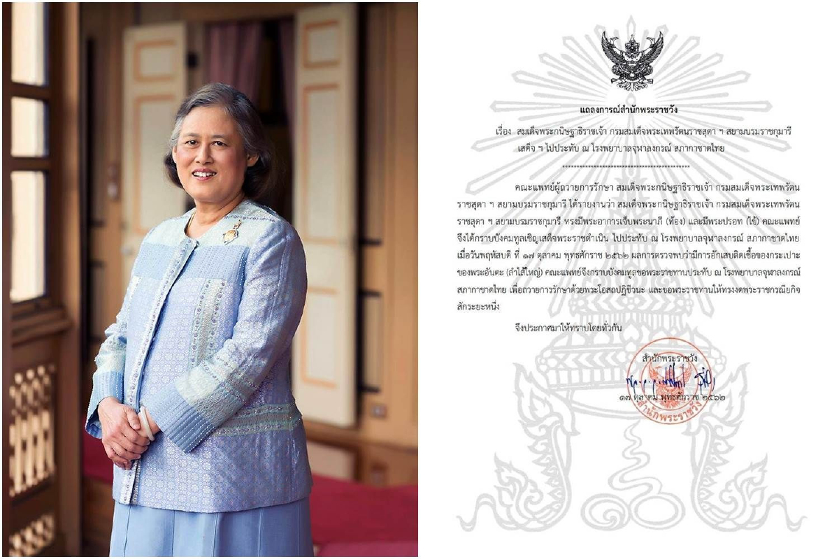 กรมสมเด็จพระเทพฯทรงมีพระอาการพระอันตะอักเสบ เสด็จประทับรพ.จุฬาลงกรณ์ กรมสมเด็จพระเทพฯทรงมีพระอาการพระอันตะอักเสบ เสด็จประทับรพ.จุฬาลงกรณ์