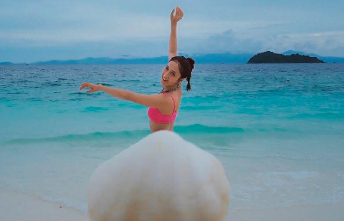 "เจี๊ยบ ชมพูนุช” อายุ 36 หน้าเด็กมากแถมยังสดใสสุดๆ ในชุดว่ายน้ำ