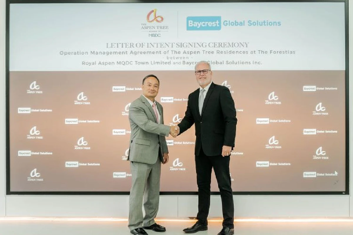 ดิ แอสเพน ทรี จับมือเบย์เครสต์ จากแคนาดา ร่วมขับเคลื่อนประเทศไทย เป็นผู้นำด้านการดูแลผู้สูงวัยระดับโลกที่โครงการเดอะ ฟอเรสเทียส์