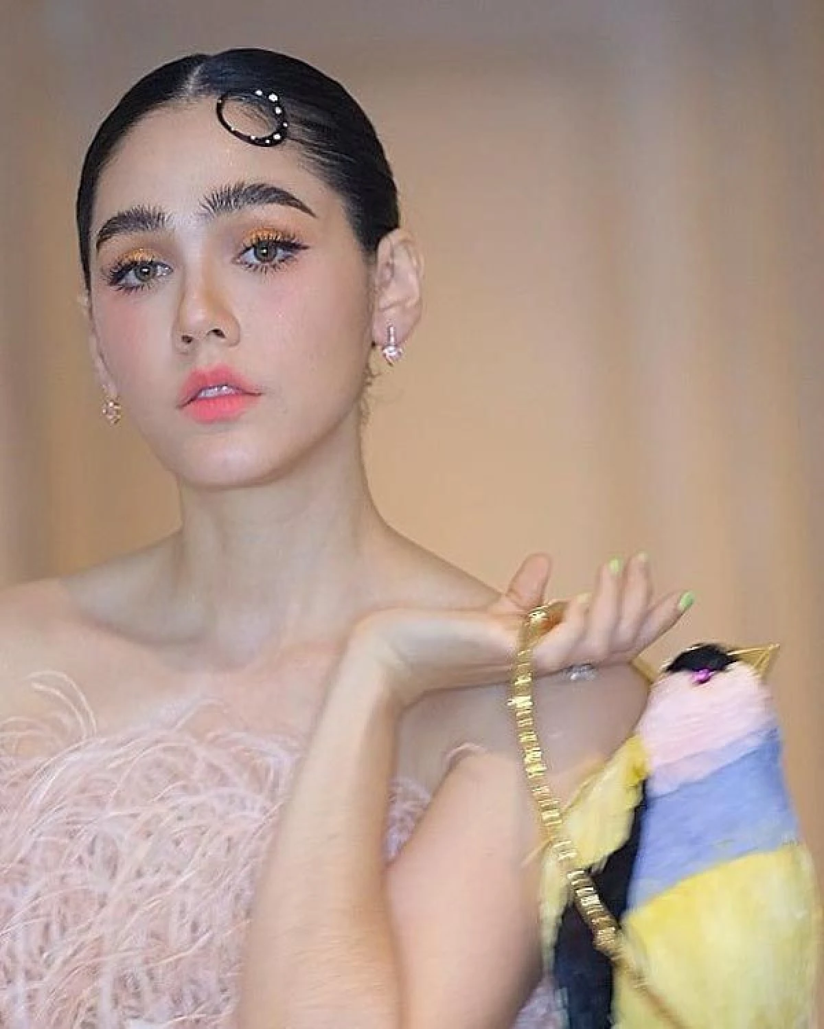 แม่นกน้อยขนฟูฟ่อง! “ชมพู่" จัดเต็มชุด Oscar de la Renta ในงานกาล่าเปิดตัวภาพยนตร์