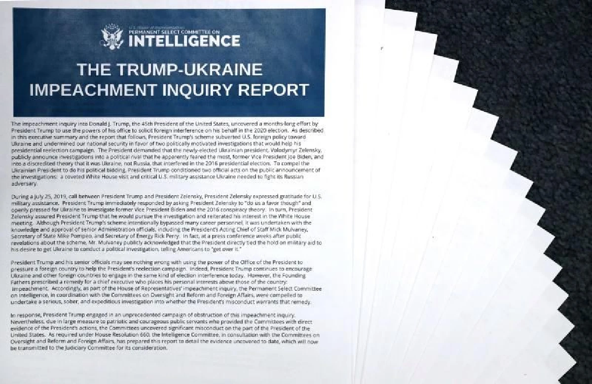 ผลไต่สวนถอดถอน "ทรัมป์" พบผู้นำสหรัฐฯผิดชัดเจน