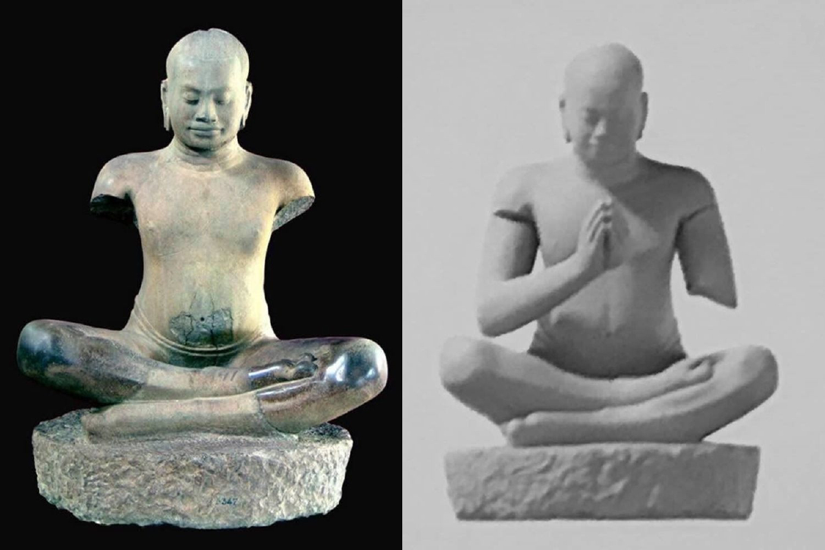 ไขปริศนาได้แล้ว ท่ามือที่หายไปของพระเจ้าชัยวรมันที่ 7