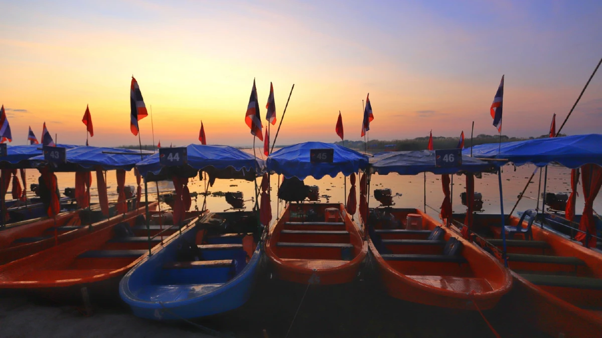 ชวนนั่งเรือชมทะเลบัวแดงบึงหนองหานความมหัศจรรย์ทางธรรมชาติ