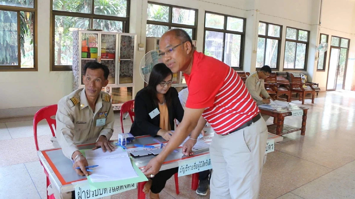 "ธนิก"ใส่เสื้อแดงยึดฤกษ์ 09.09 ใช้สิทธิ์ลงคะแนนเลือกตั้งซ่อมส.ส.ขอนแก่น