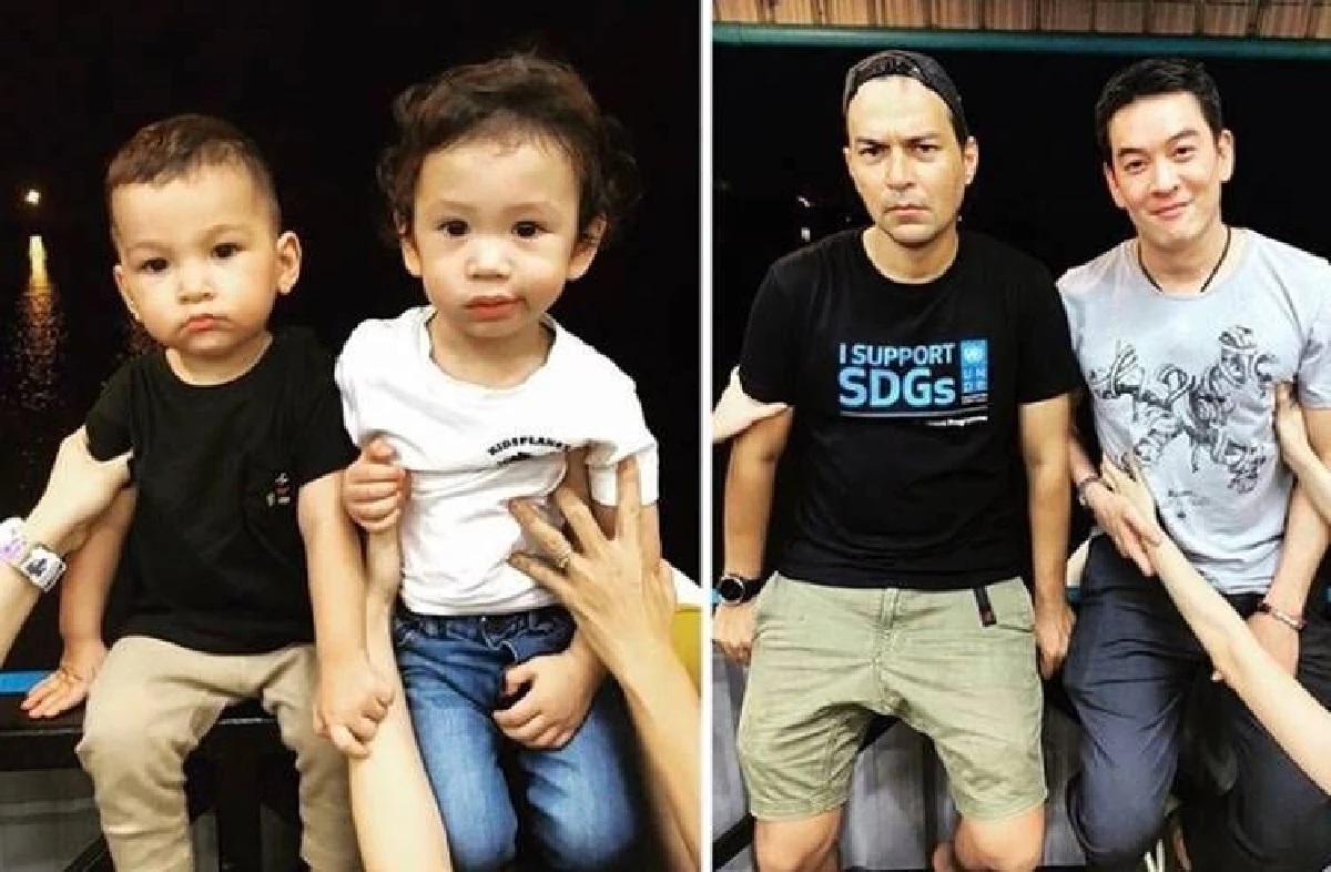 มิตรภาพจากรุ่นสู่รู่น “เรย์-ชาคริต" เทียบภาพลูกชาย "น้องมิก้า-น้องโพธิ์" เหมือนกันเป๊ะ