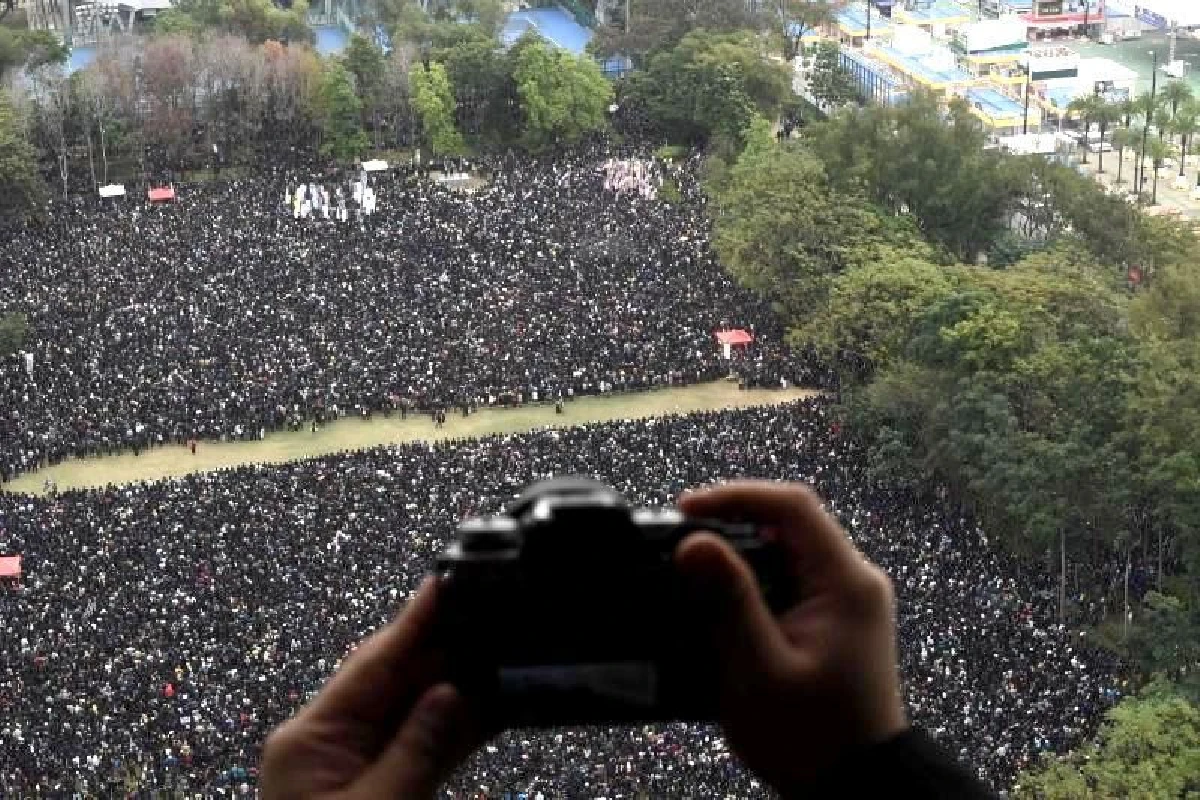 ม็อบฮ่องกงนับหมื่นคิกออฟประท้วงรับวันปีใหม่ 2020