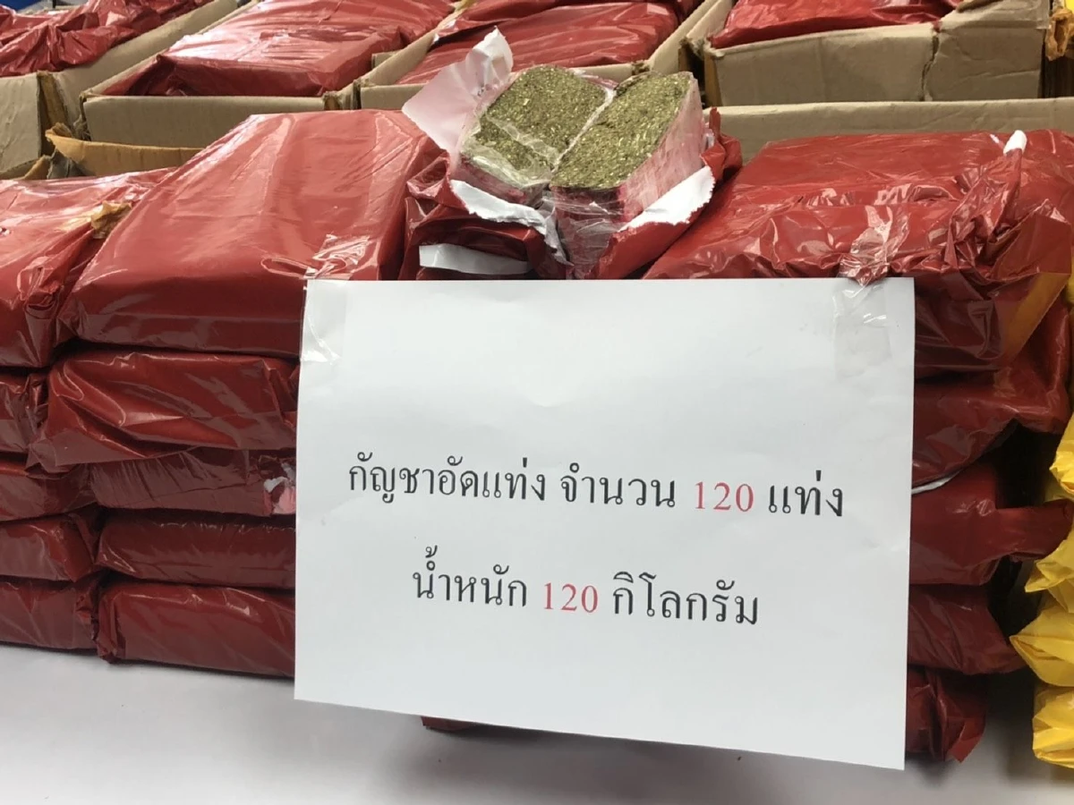 จับอาหลานขนกัญชา 120 กก.สั่งซื้อผ่านไลน์ชื่อ"ความคิด"