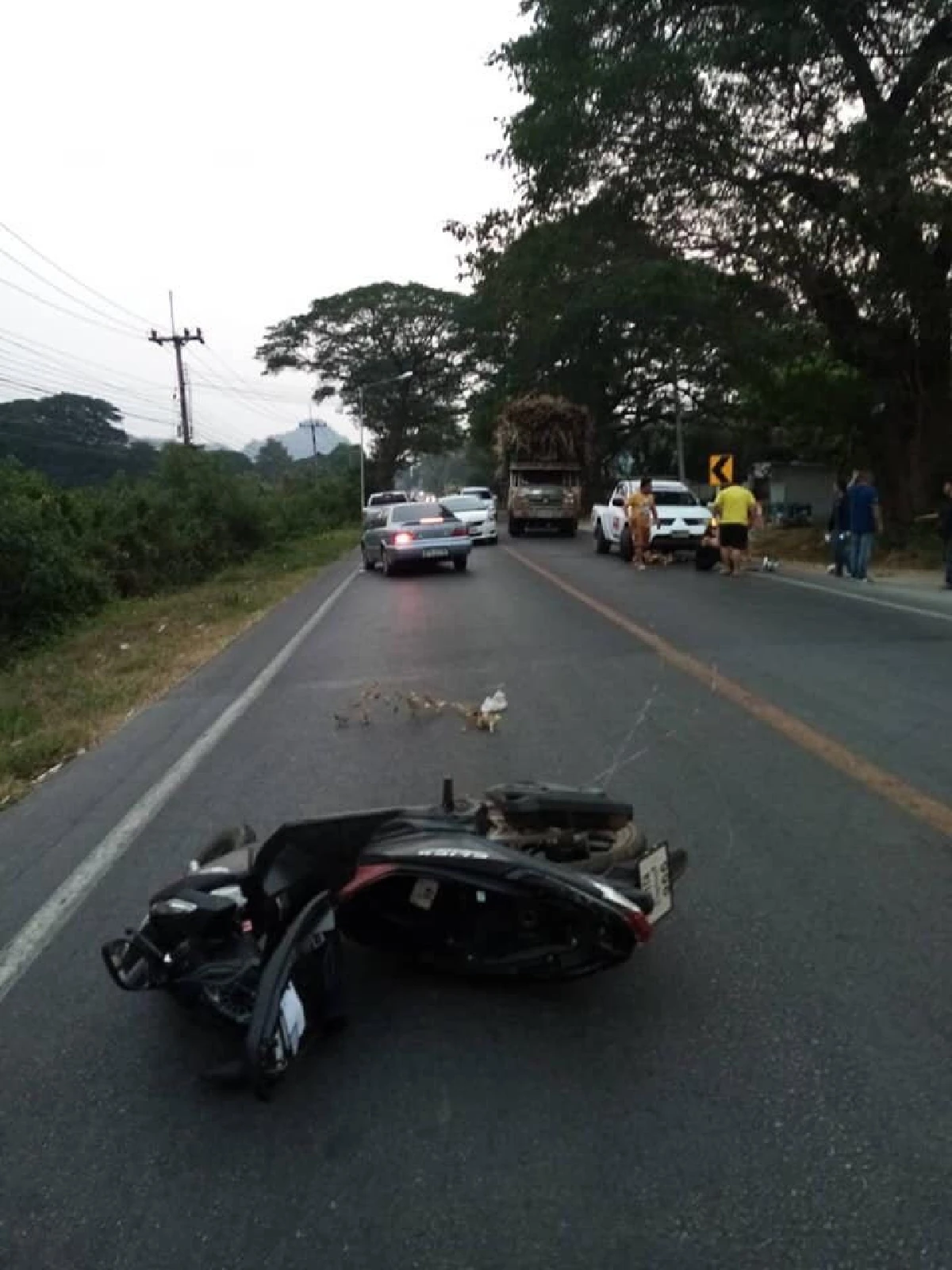 สยอง! 2 นักท่องเที่ยวสาวขี่จยย.ชมเมืองถูกสายสื่อสารบาดคอเหวอะหวะ