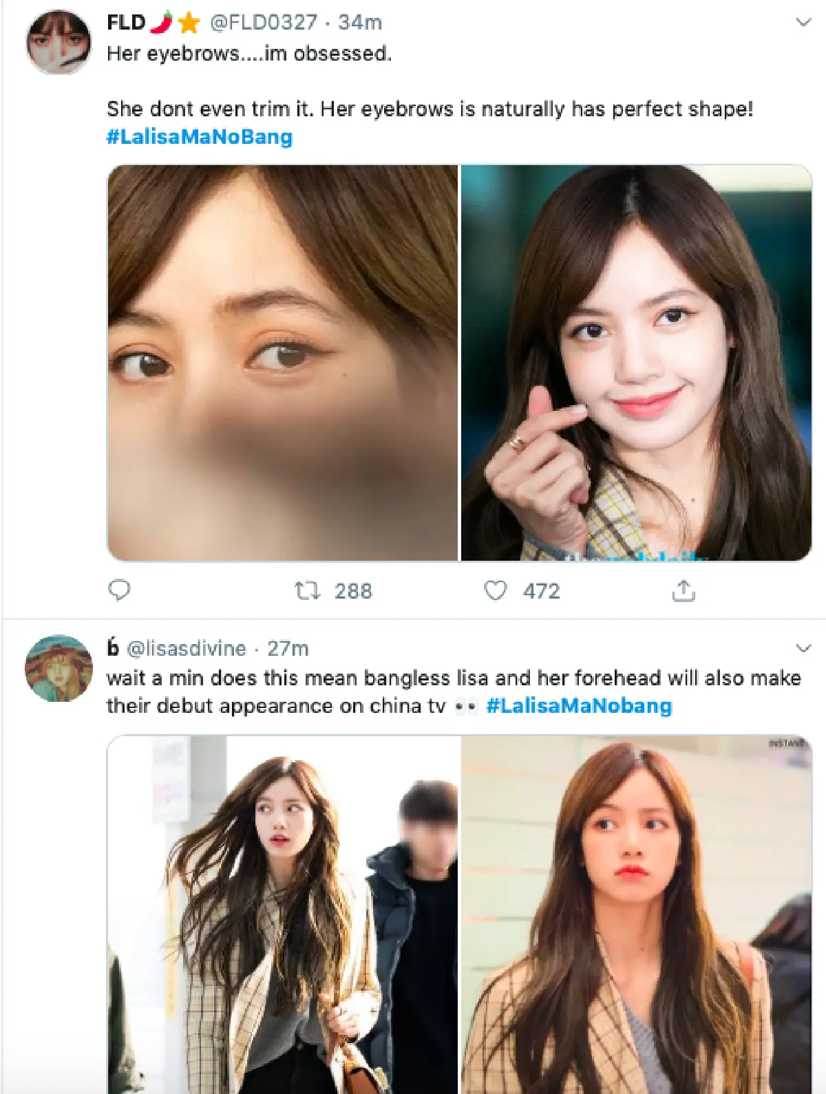 เกินคำว่าปัง! ชาวเน็ตแห่แชร์ภาพ "ลิซ่า Blackpink” แบบไม่มีผมหน้าม้า จนติดเทรนด์ฮิต