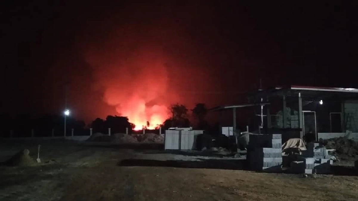 เมืองกาญจน์เจอฝุ่นพิษหนัก แต่ไร่อ้อยยังเผาต่อเนื่อง