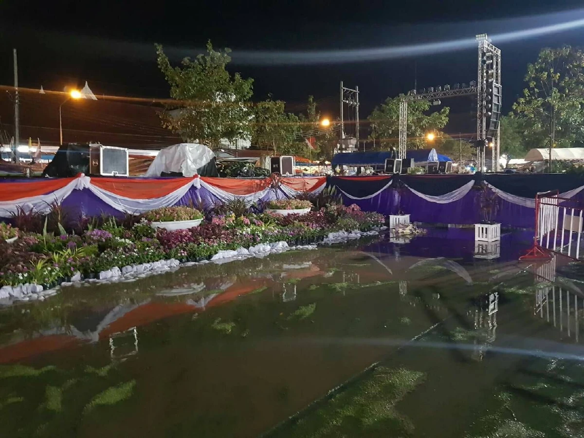 ฤทธิ์พายุ!!เวทีประกวดนางงาม-หมอลำดัง"ไหมไทย ใจตะวัน"กระเจิง