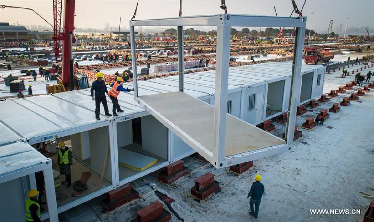 รพ.รักษาโคโรนาไวรัสในอู่ฮั่น คืบหน้าเป็นรูปเป็นร่างอย่างชัดเจน