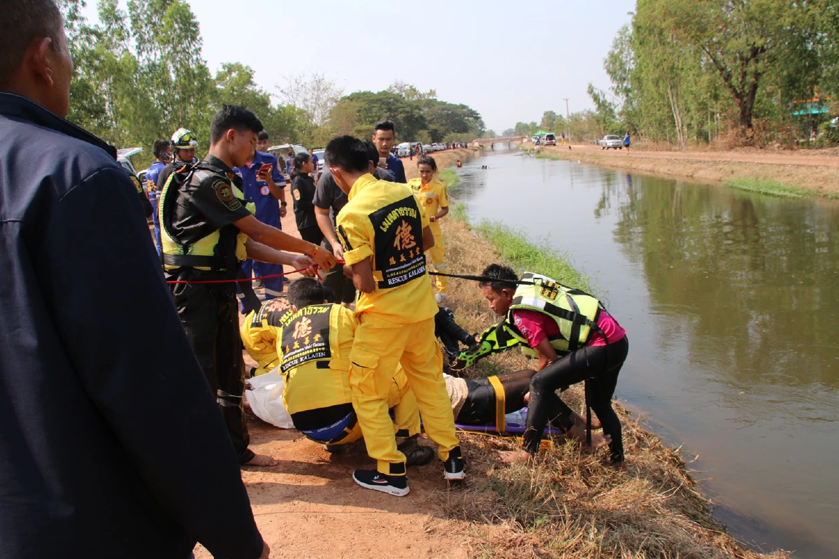 สลด!สาวใหญ่กระโดดน้ำคลายร้อนแต่ว่ายน้ำไม่เป็นจมหายต่อหน้าเพื่อน