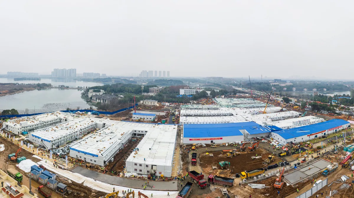 ชมภาพความพร้อมของโรงพยาบาลหั่วเสินซาน สร้างเสร็จแค่11วัน