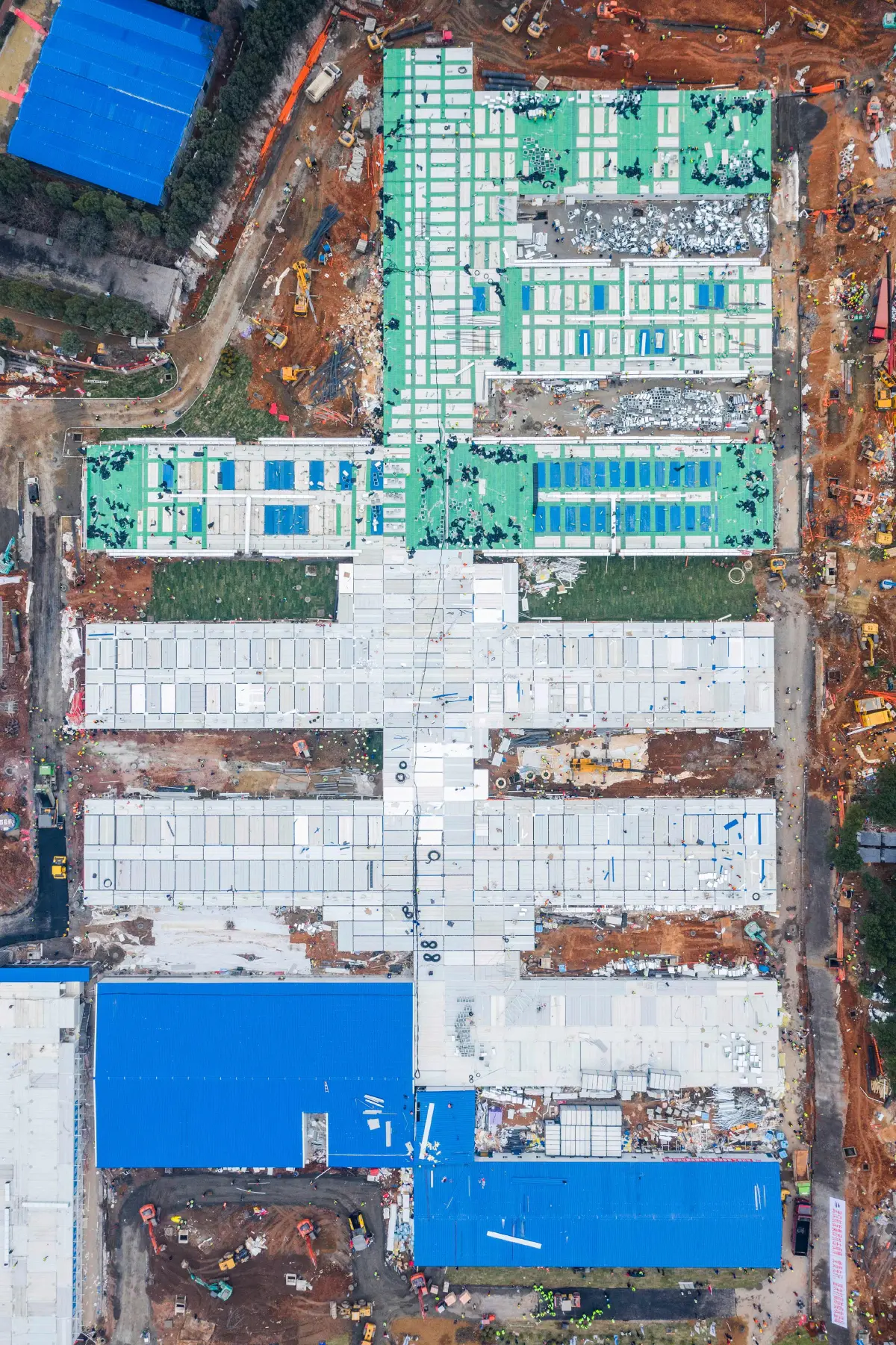 ชมภาพความพร้อมของโรงพยาบาลหั่วเสินซาน สร้างเสร็จแค่11วัน
