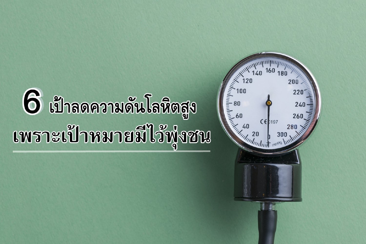 6 เป้าลดความดันโลหิตสูง เพราะเป้าหมายมีไว้พุ่งชน 6 เป้าลดความดันโลหิตสูง เพราะเป้าหมายมีไว้พุ่งชน