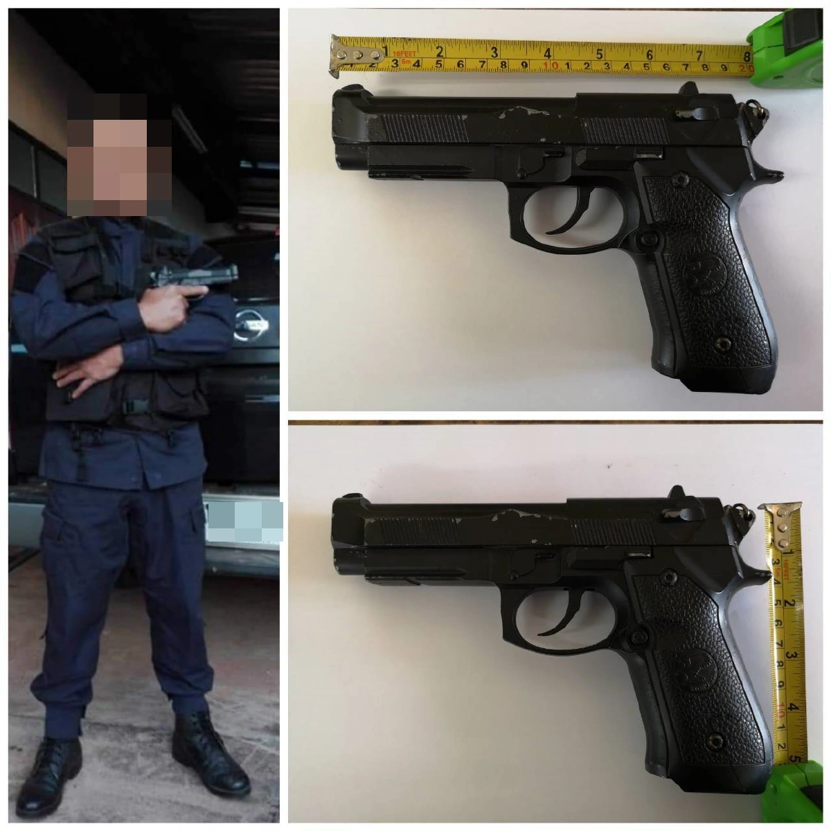 ตำรวจอาสาโชว์ปืนปลอมขู่ก่อเหตุถูกรวบถึงบ้าน เจ้าตัวอ้างทำเล่นคิดสนุก