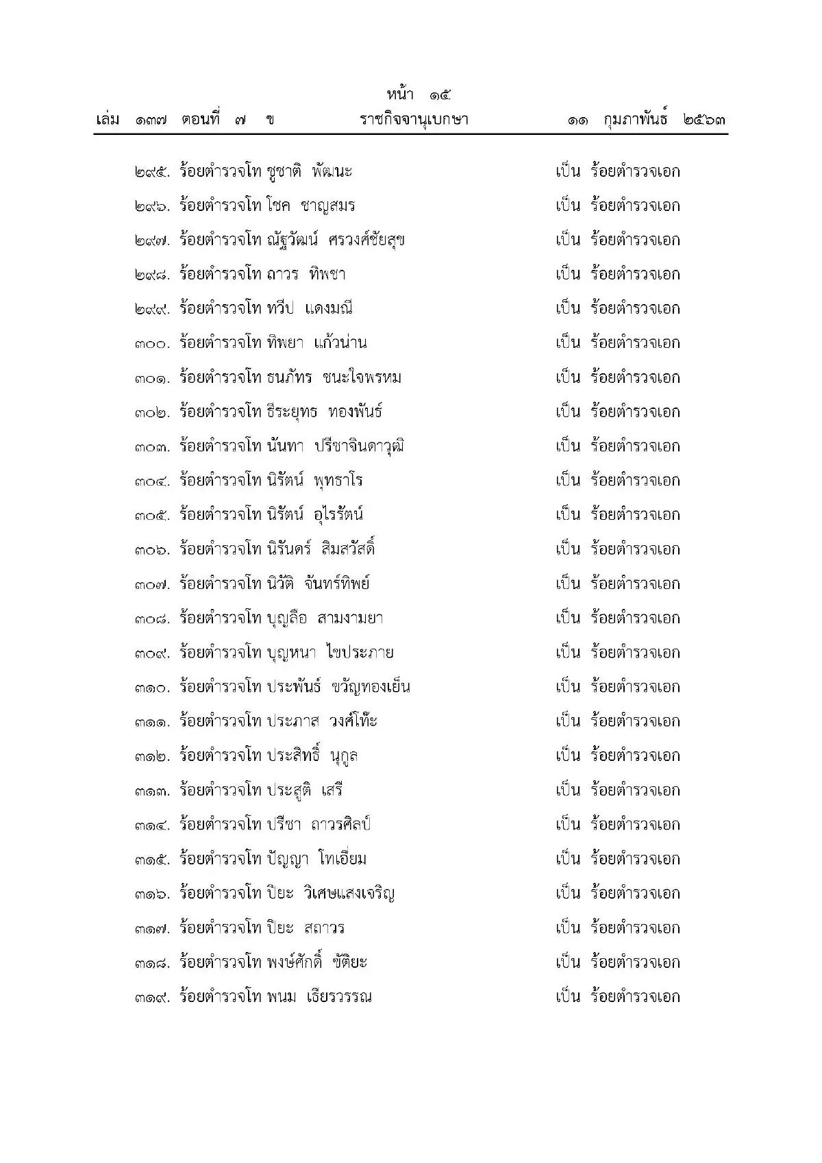 พระราชทานยศตำรวจเป็นกรณีพิเศษ 499 นาย