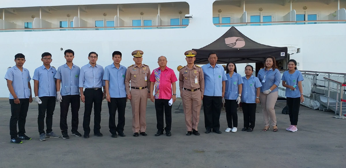 คัดกรองแล้ว! เรือสำราญเทียบท่าเรือน้ำลึกภูเก็ต ปลอดไวรัสโคโรนาทั้งลำ  