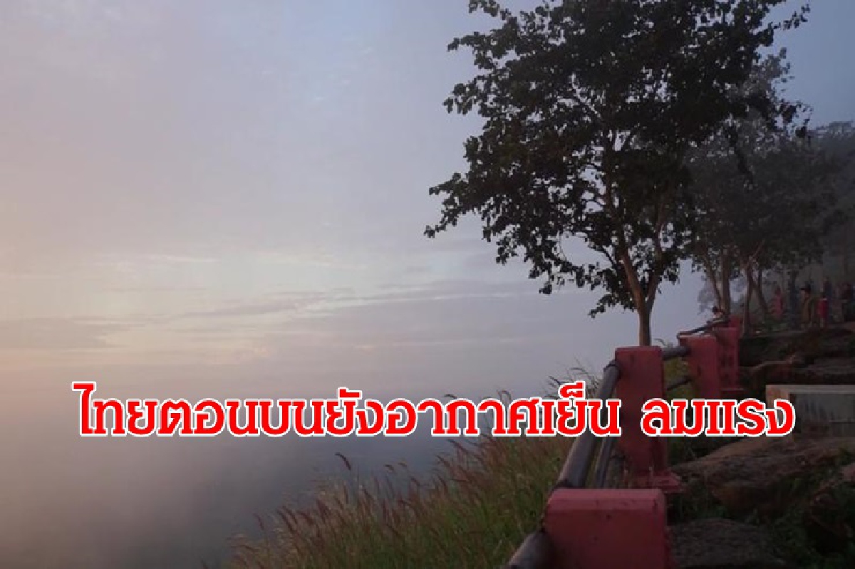 ไทยตอนบนอากาศเย็น ภาคใต้ฝนลด อ่าวไทยตอนล่างคลื่นสูง ไทยตอนบนอากาศเย็น ภาคใต้ฝนลด อ่าวไทยตอนล่างคลื่นสูง