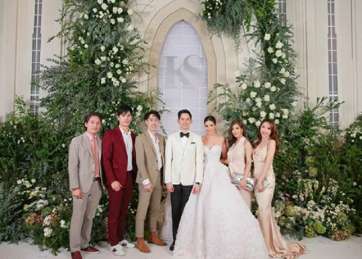 ส่องภาพเหล่าคนดัง-คนบันเทิงจากทุกแวดวงร่วมงานวิวาห์ “กรณ์-ศรีริต้า”