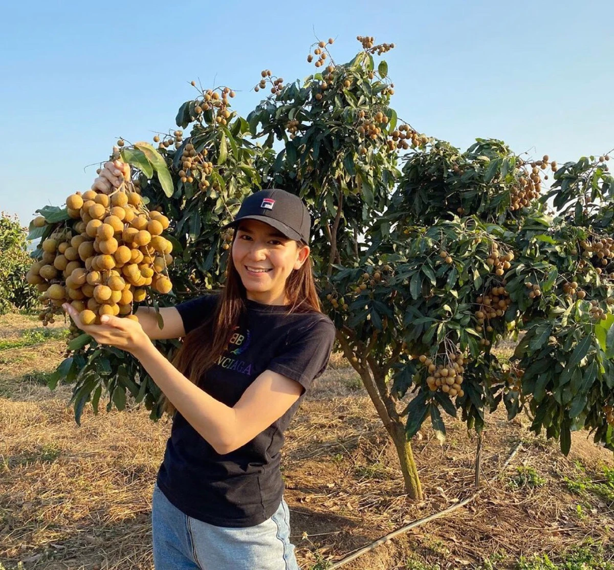 พลอย ชิดจันทร์ หายเหนื่อย! พาลูกๆเก็บผลลำไยปีแรกหลังทุ่มเทมากว่า 5 ปี