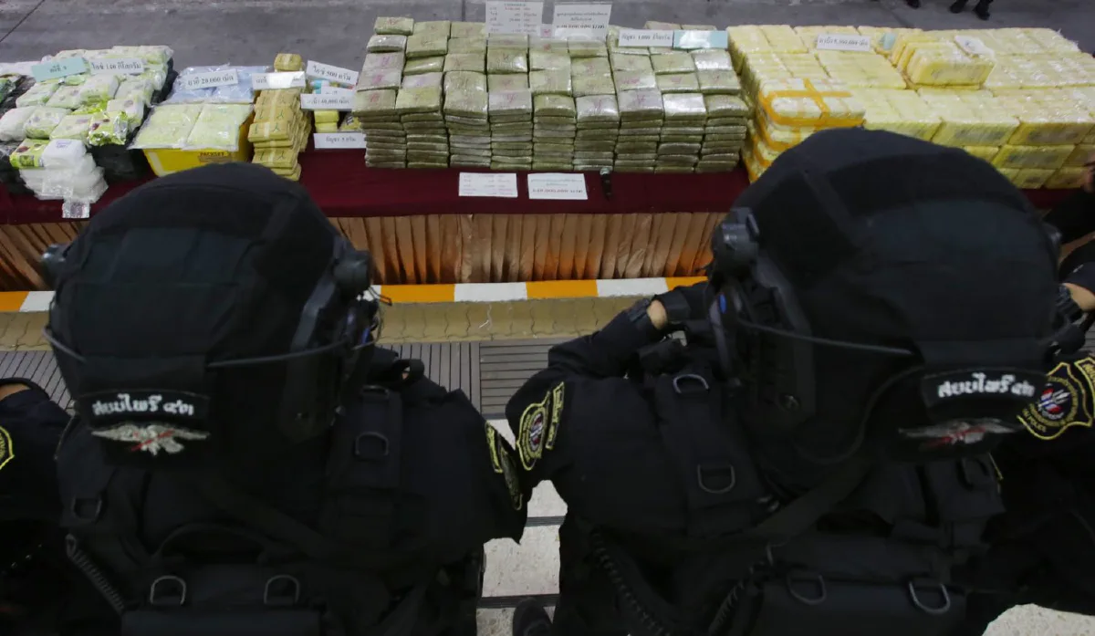 ปส.แถลงจับยาเสพติด 10 คดีรวดโชว์ของกลางจำนวนมากมูลค่ากว่า 640 ล้าน